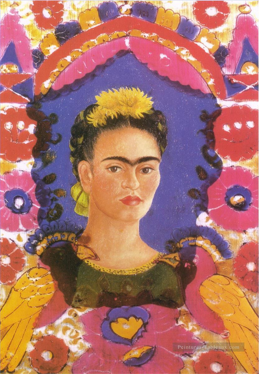 Autoportrait The Frame féminisme Frida Kahlo Peintures à l'huile
